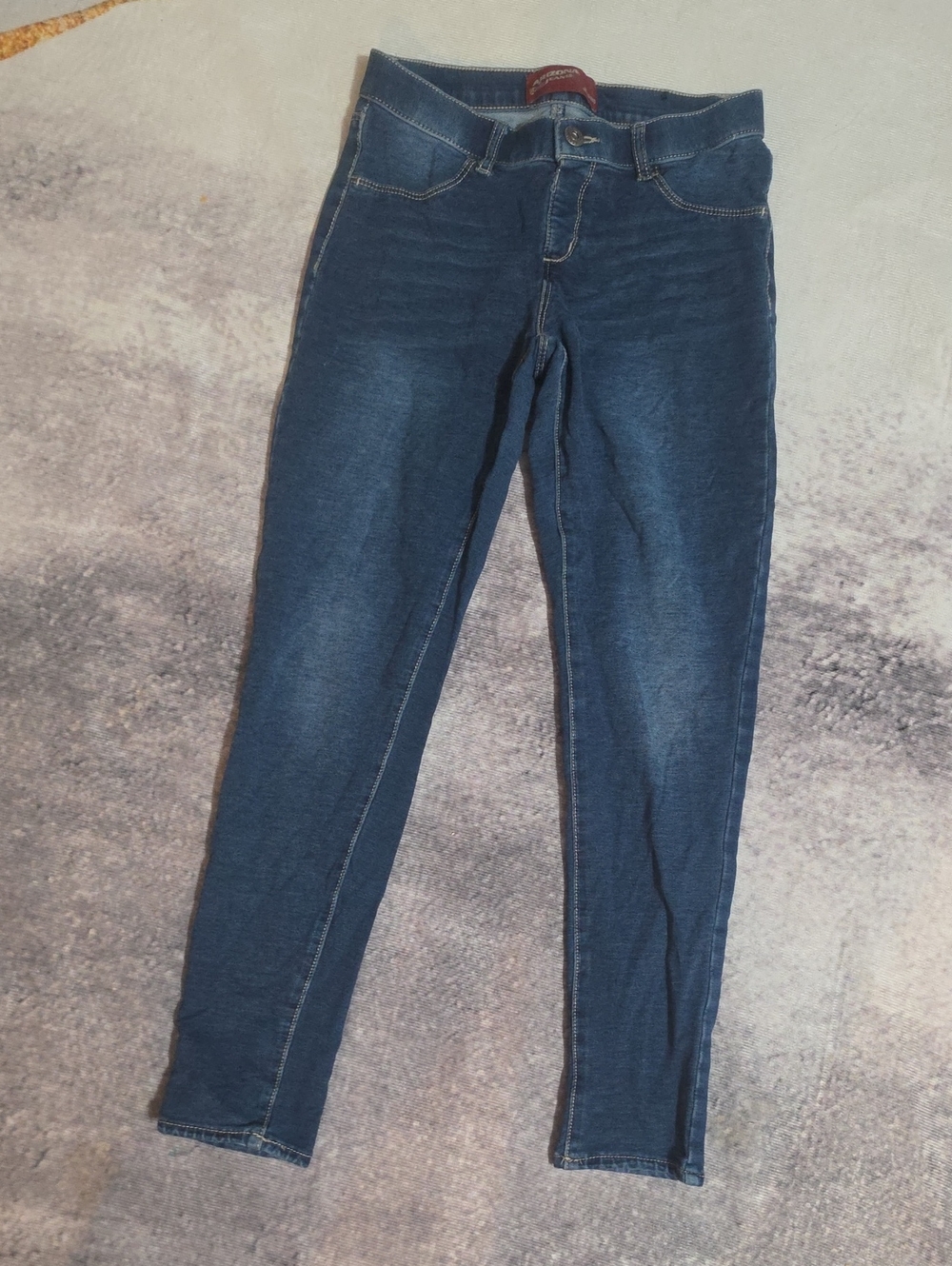Girls Stretch Skinny Jeans in Dark Blue